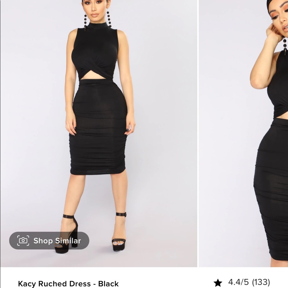 Fashion nova Womens Kacy Ruched Dress Size S